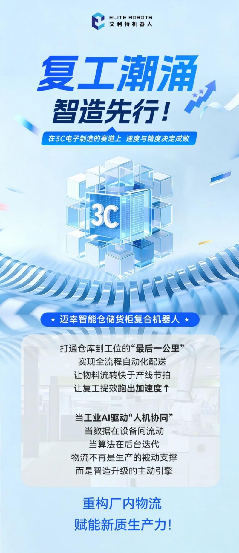 提效70%！艾利特迈幸机器人助力3C制造跑赢复工“加速度”！